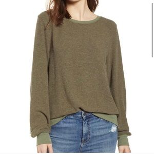 Wildfox Dark/ Olive Green Pullover Sweater